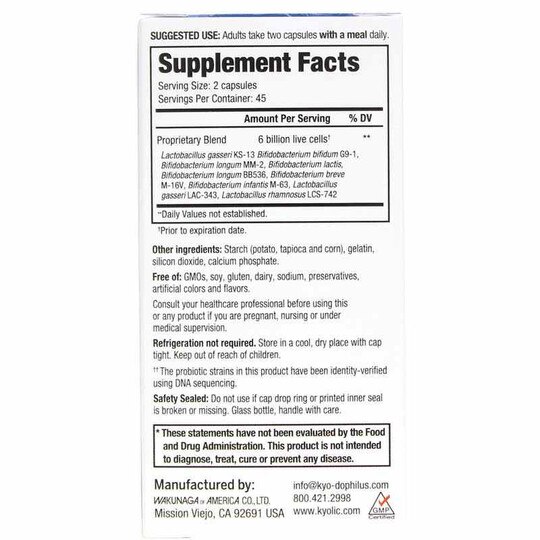 Kyo-Dophilus Multi 9 Probiotic, KYO